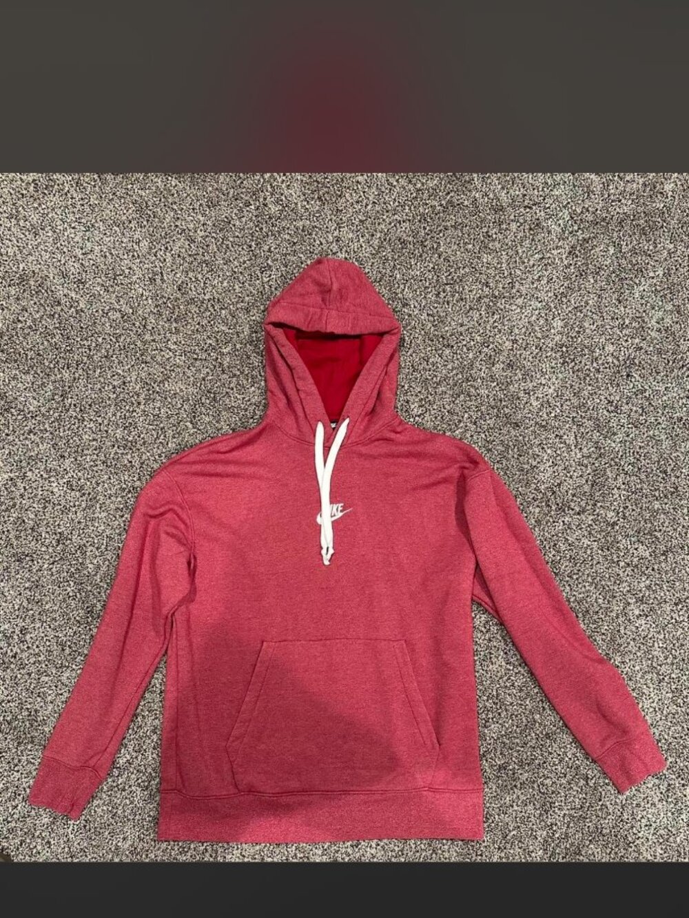 Nike Men's Red and Pink Hoodie - M L
